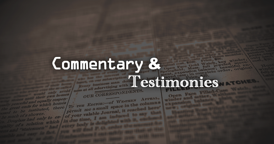 Commentary Testimony