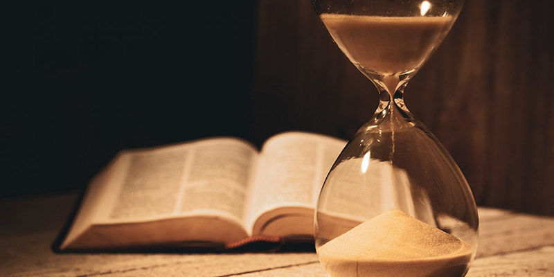 Time is running out according to the Bible. Christian photography.